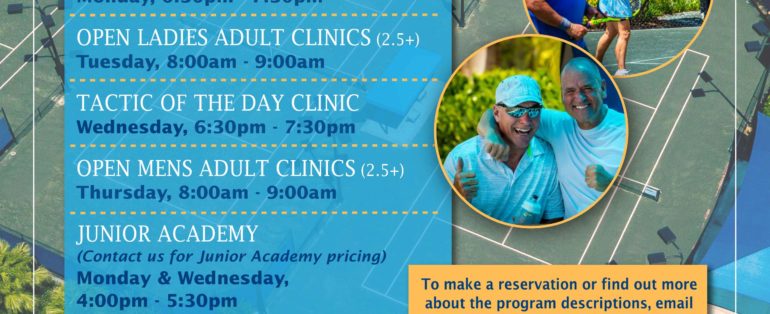 Blackwood Tennis @ Bridgetown Releases New 2018 Fall Programming Schedule